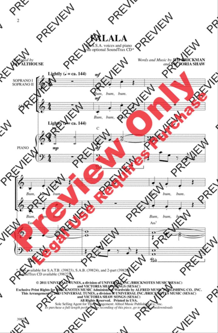 Falala Falala Women's Choir scores gallery preview page 2