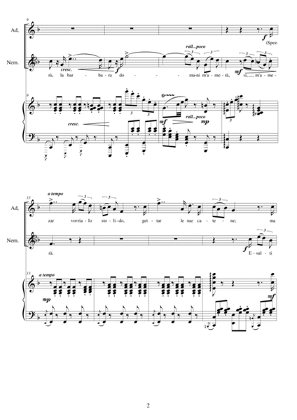 Donizetti-L'Elisir d'amore-Esulti pur la barbara (Act1) Soprano,tenor and piano image number null