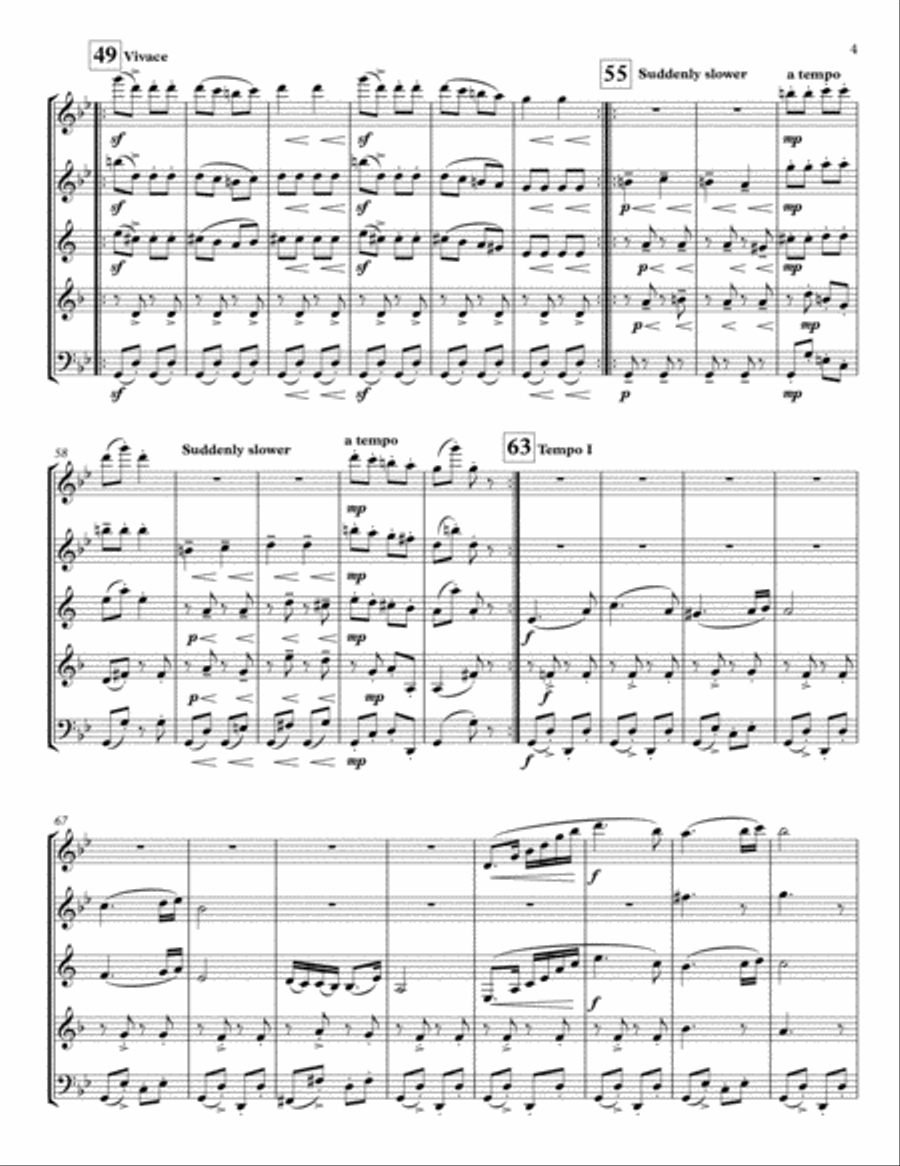 Hungarian Dance No. 5 for Woodwind Quintet Woodwind Quintet scores gallery preview page 4