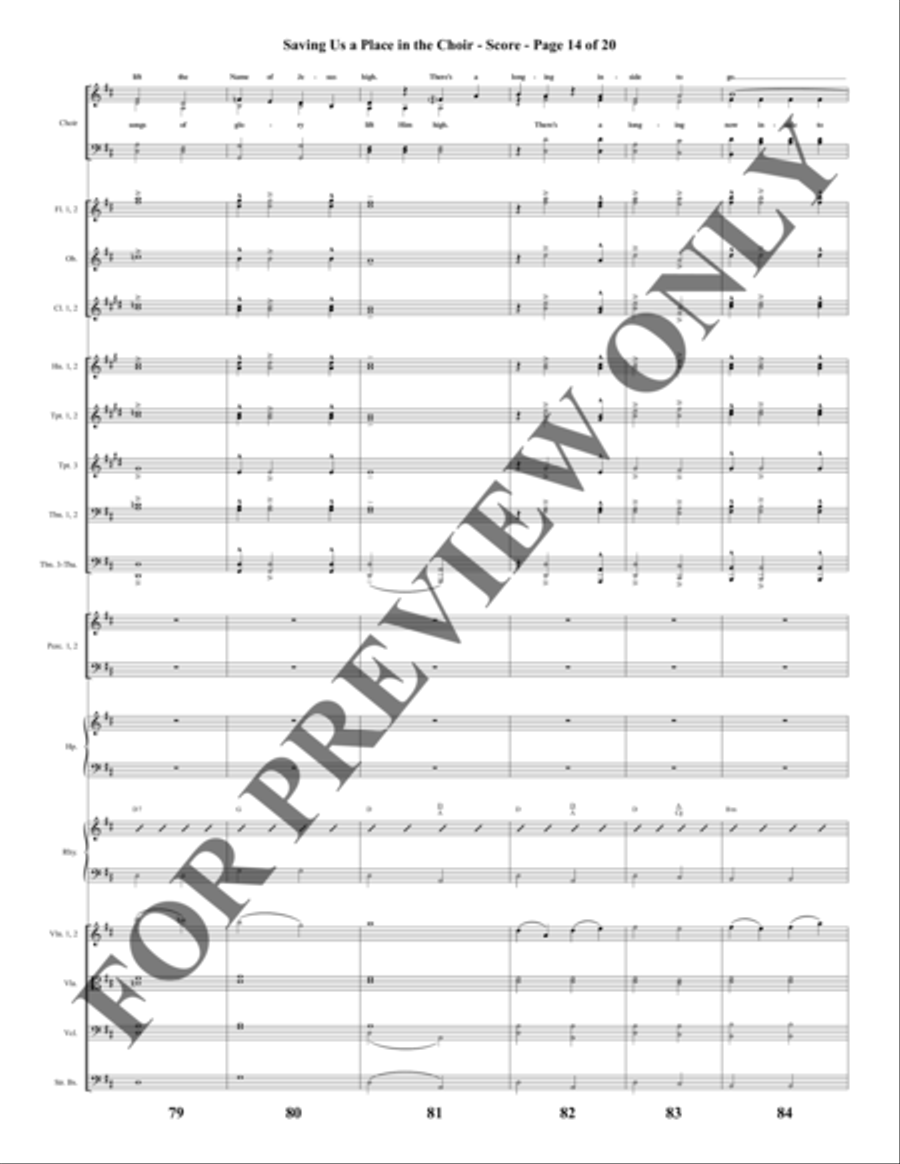 Southern Gospel Songs, Volume 2 - Orchestration Choir scores gallery preview page 15