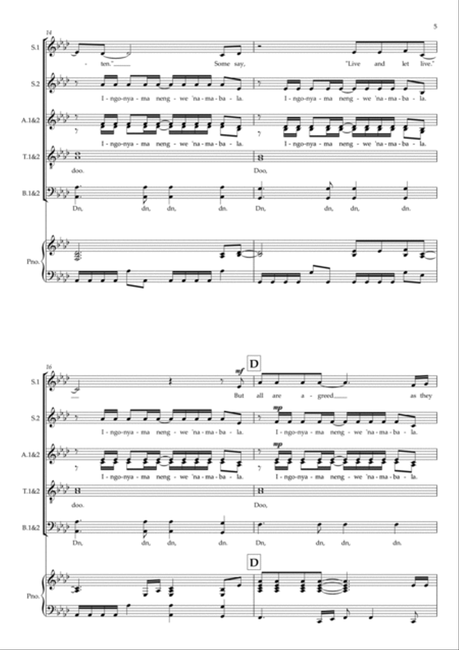 Circle Of Life 4-Part scores gallery preview page 5