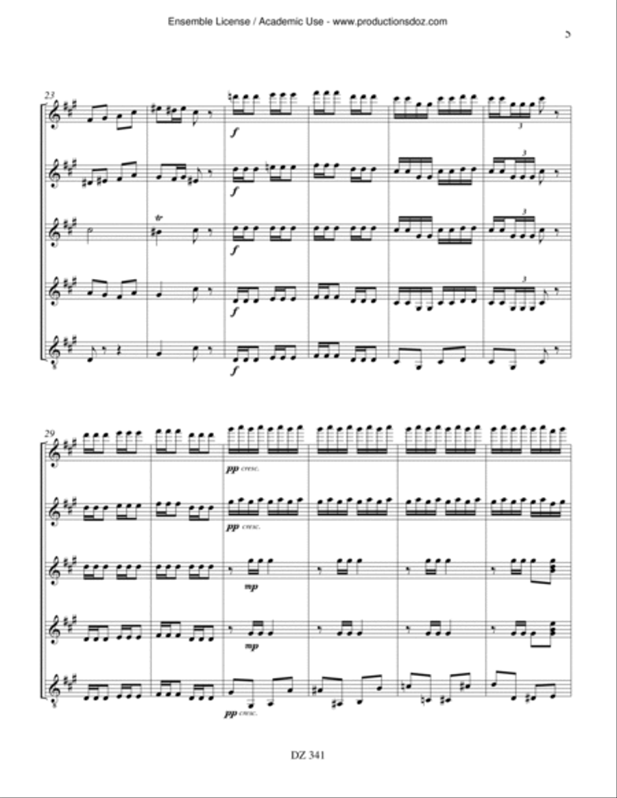 Ouverture de Carmen Guitar Ensemble scores gallery preview page 3