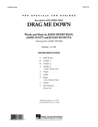 Drag Me Down - Conductor Score (Full Score)