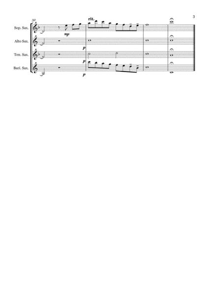 Londonderry Air (Danny Boy) - Saxophone quartet (SATB) image number null