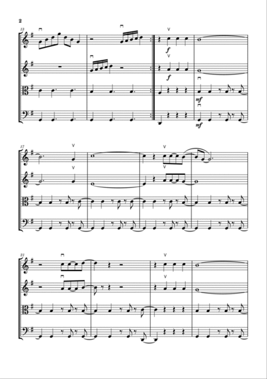 Oh Happy Day String Quartet scores gallery preview page 2