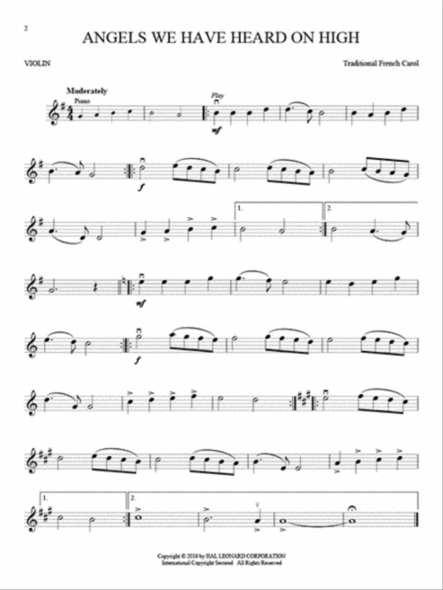 Christmas Classics for Violin Violin Solo scores gallery preview page 3