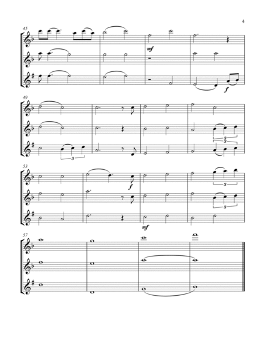 Can't Help Falling In Love Woodwind Trio scores gallery preview page 5