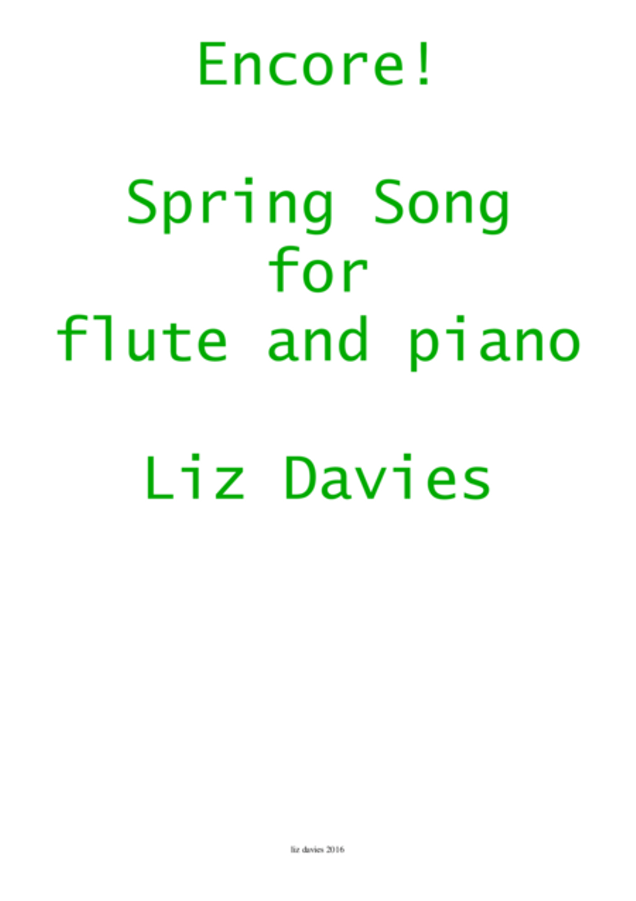 Spring Song Flute Solo scores gallery preview page 1
