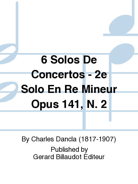 6 Solos De Concertos - 2E Solo En Re Mineur Op.141 No.2