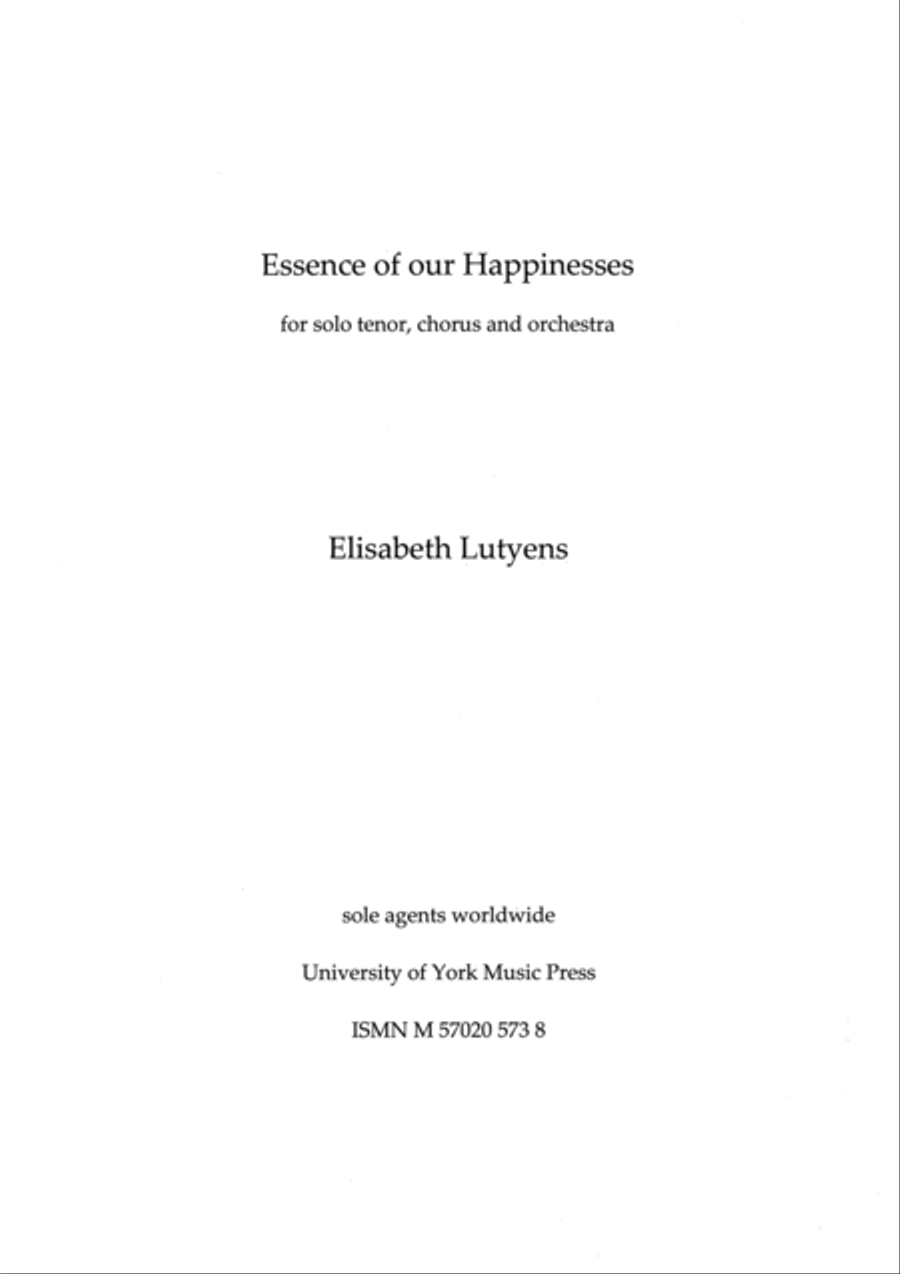 Essence Of Our Happinesses Op.69 4-Part scores gallery preview page 1
