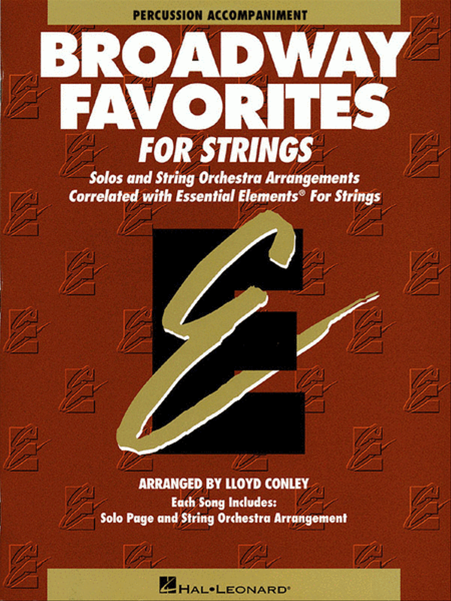 Essential Elements Broadway Favorites for Strings – Percussion Accompaniment String Orchestra scores gallery preview page 1