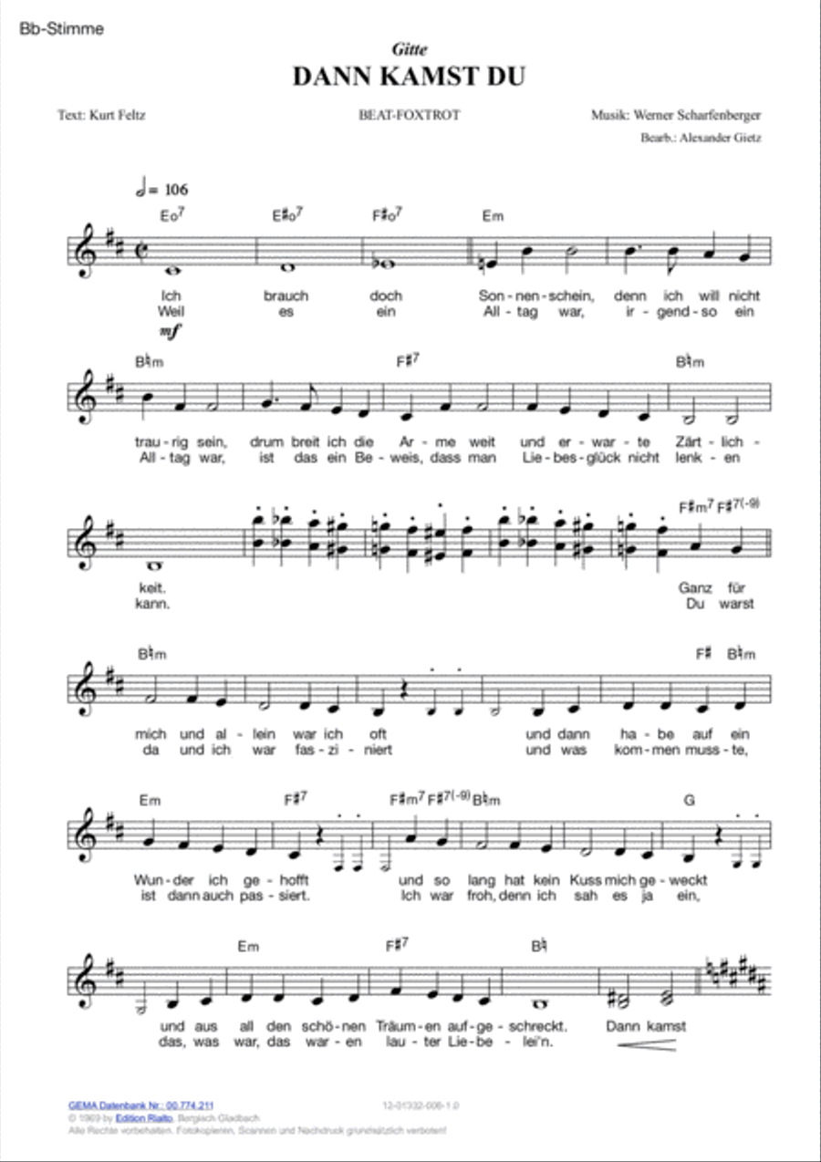 Dann kamst du Dann kamst du Voice scores gallery preview page 4