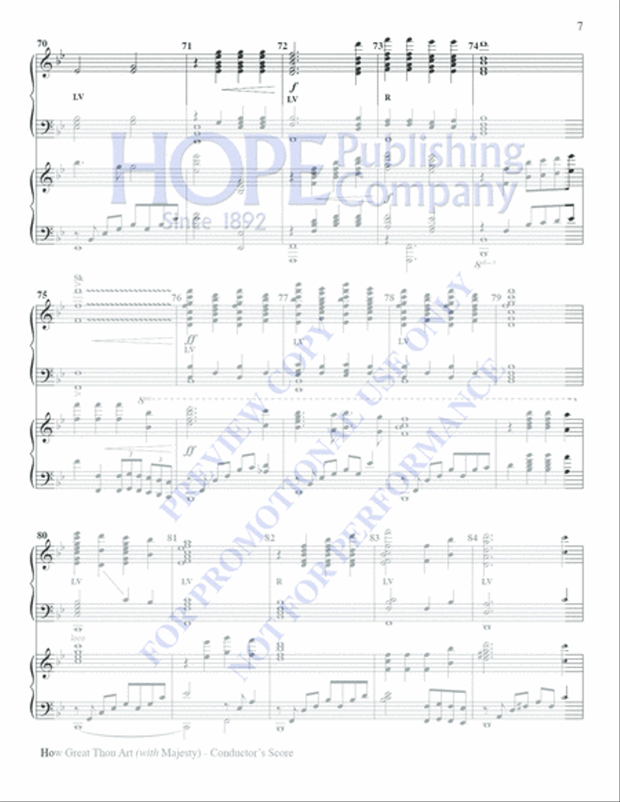 How Great Thou Art with Majesty Handbell Choir scores gallery preview page 7