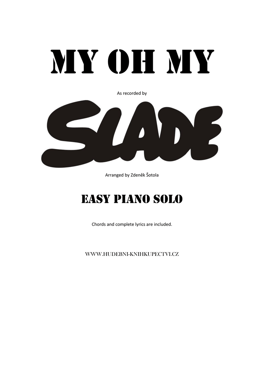 My Oh My Piano Solo scores gallery preview page 1