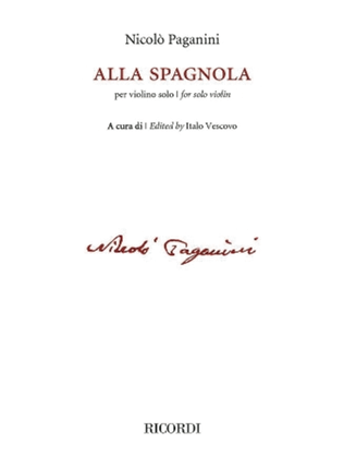 Book cover for Alla Spagnola