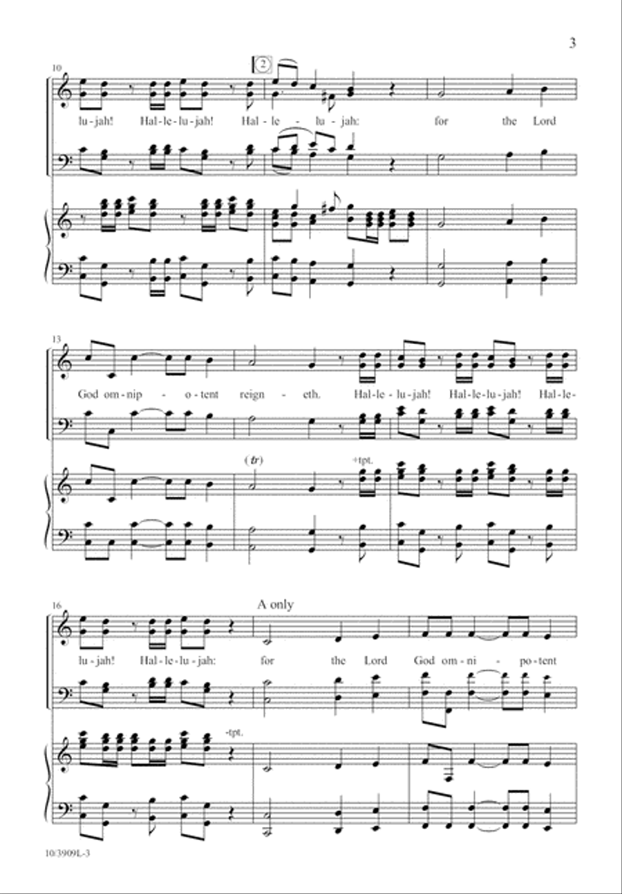 Hallelujah Chorus 4-Part scores gallery preview page 4