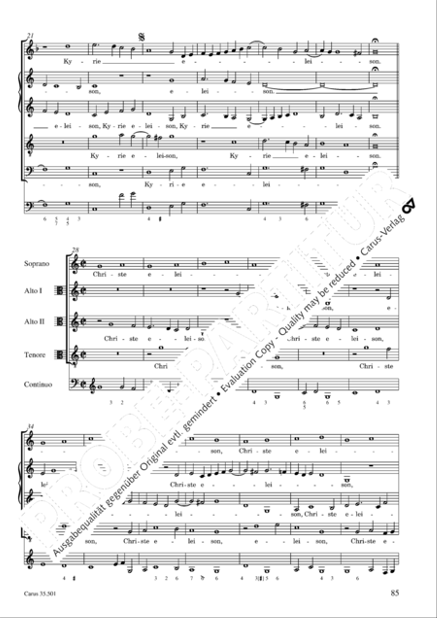 Palestrina: Masses and individual movements Score scores gallery preview page 100