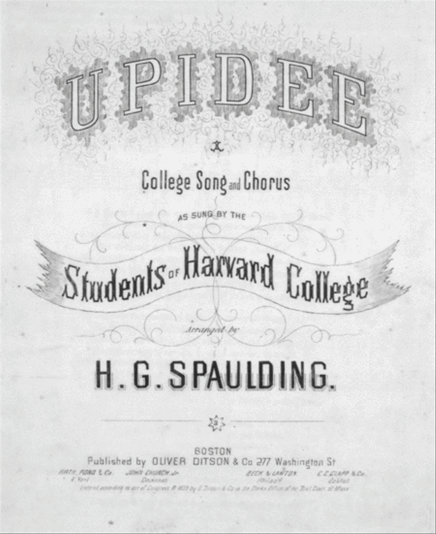 Upidee. College Song and Chorus Choir scores gallery preview page 1