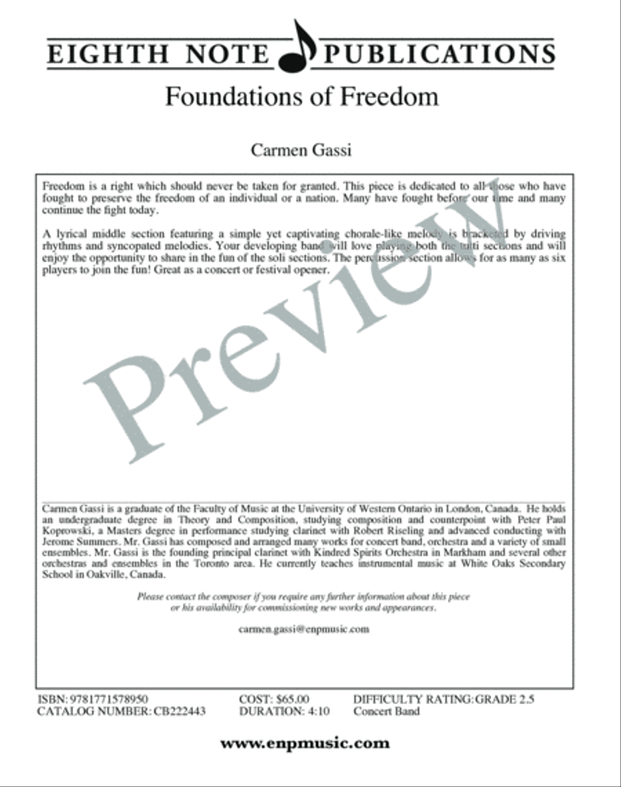 Foundations of Freedom Concert Band scores gallery preview page 3