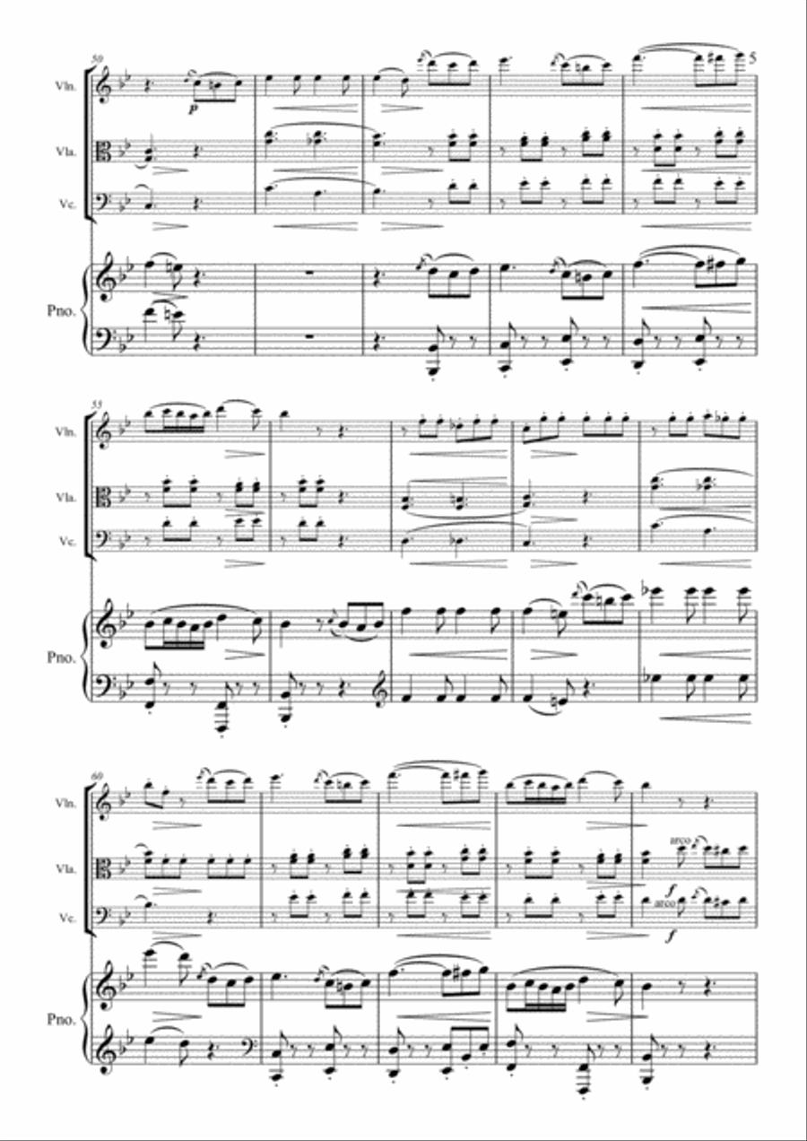 Beethoven - Rondo Op.49 - Piano Quartet Violin, Viola, Cello, Piano Piano Quartet scores gallery preview page 5