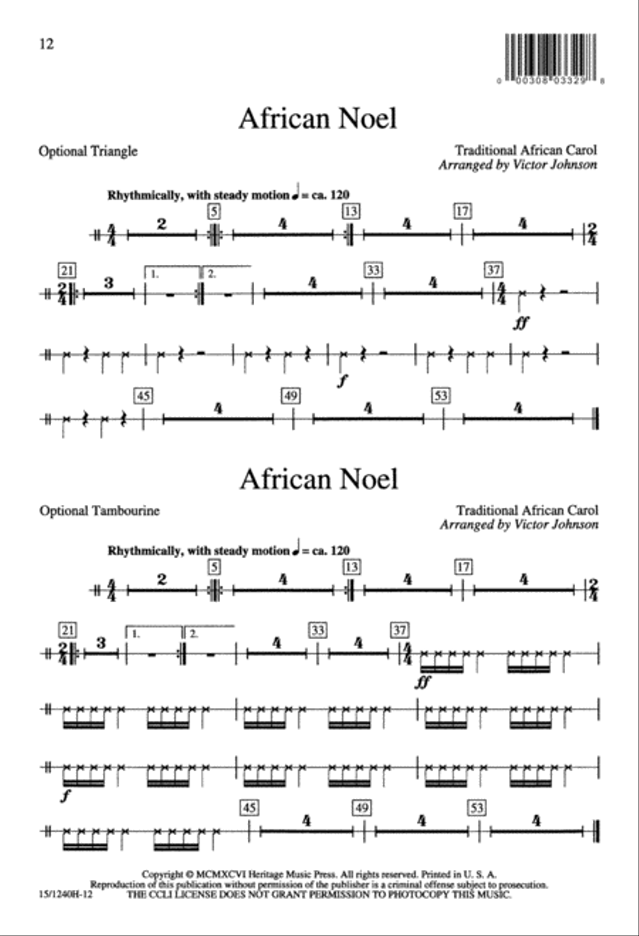 African Noel 3-Part scores gallery preview page 12