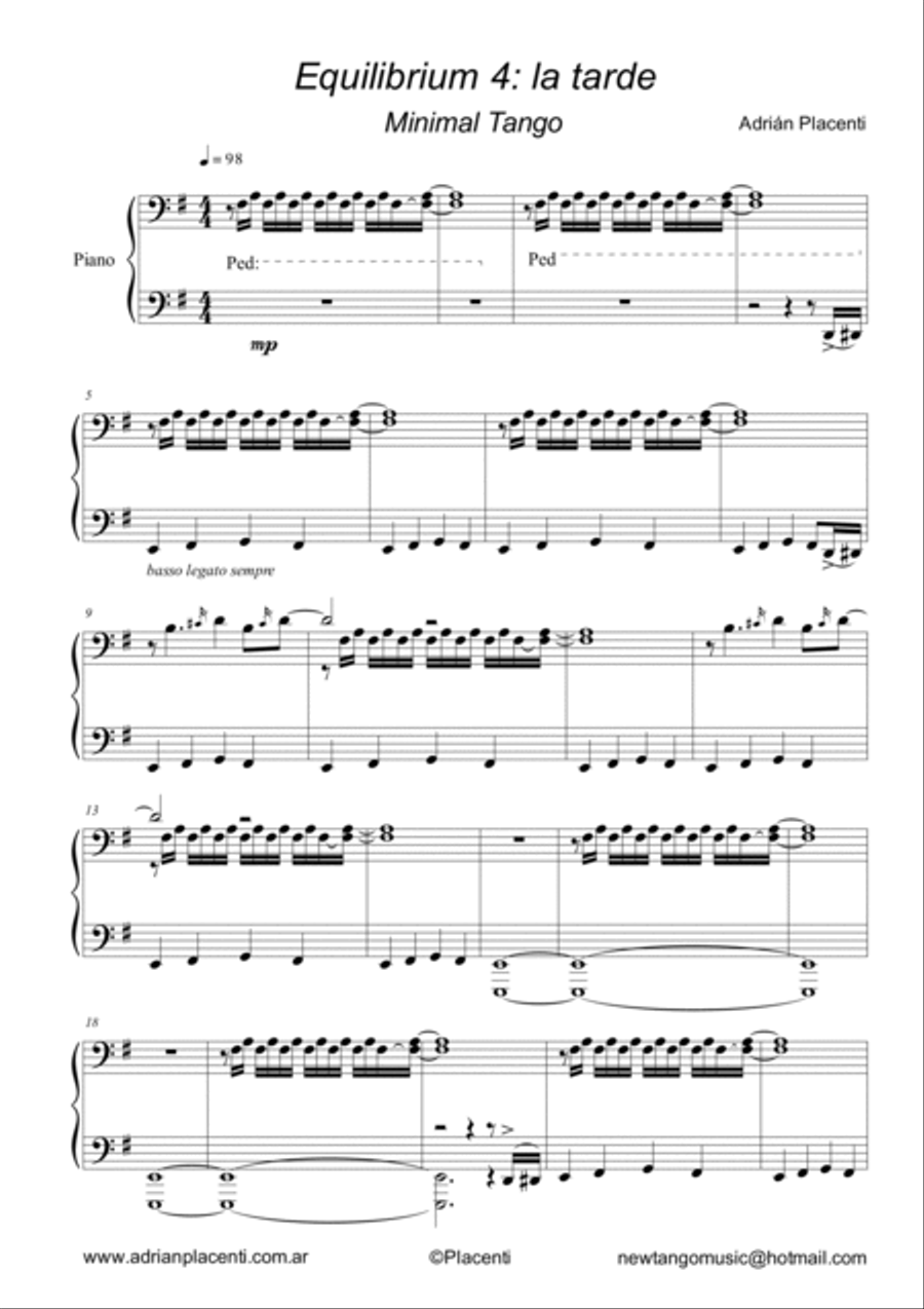 Equlibrium 4 (La Tarde) Piano Solo scores gallery preview page 2