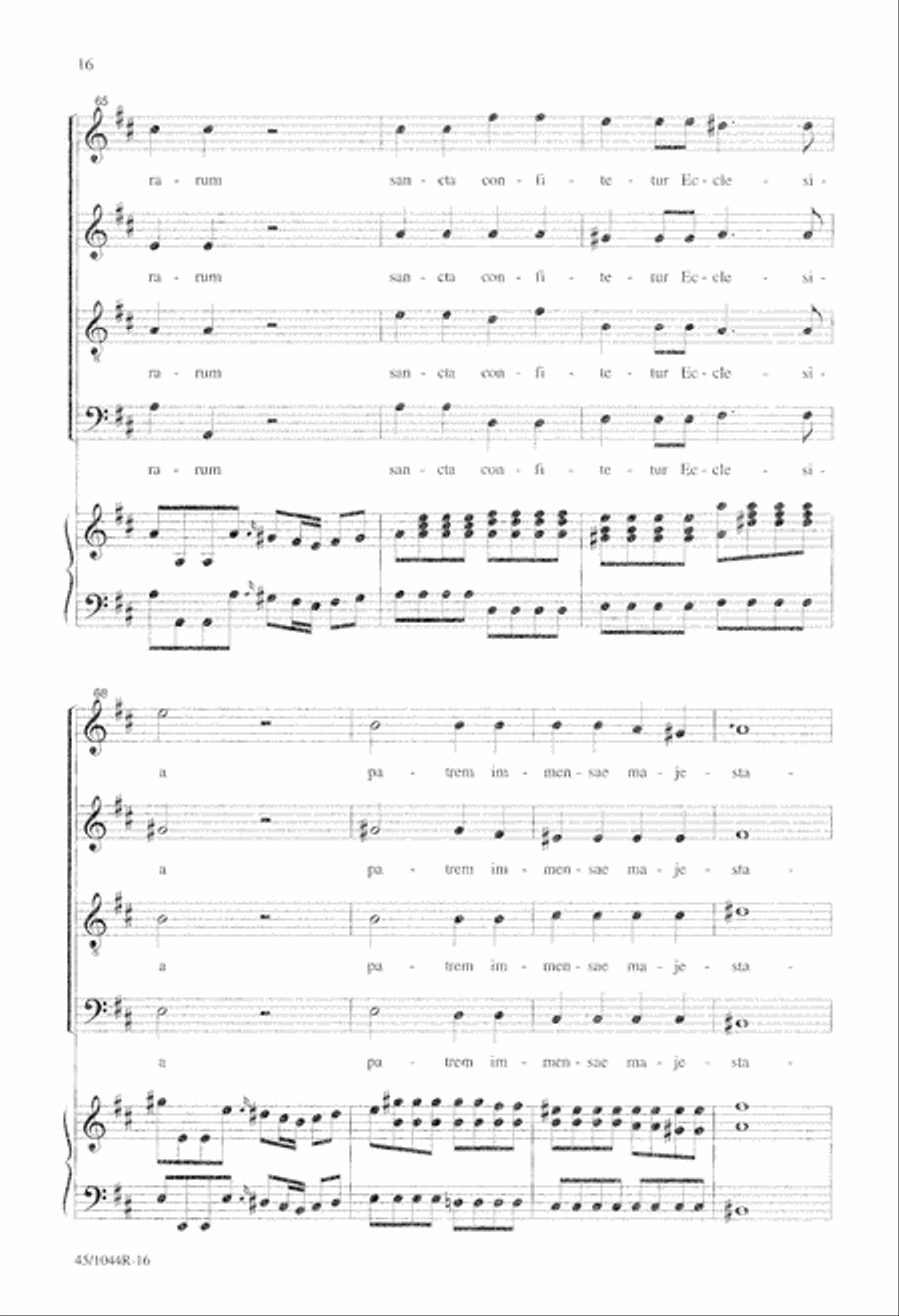 Te Deum Choral Score Te Deum Choral Score 4-Part scores gallery preview page 18