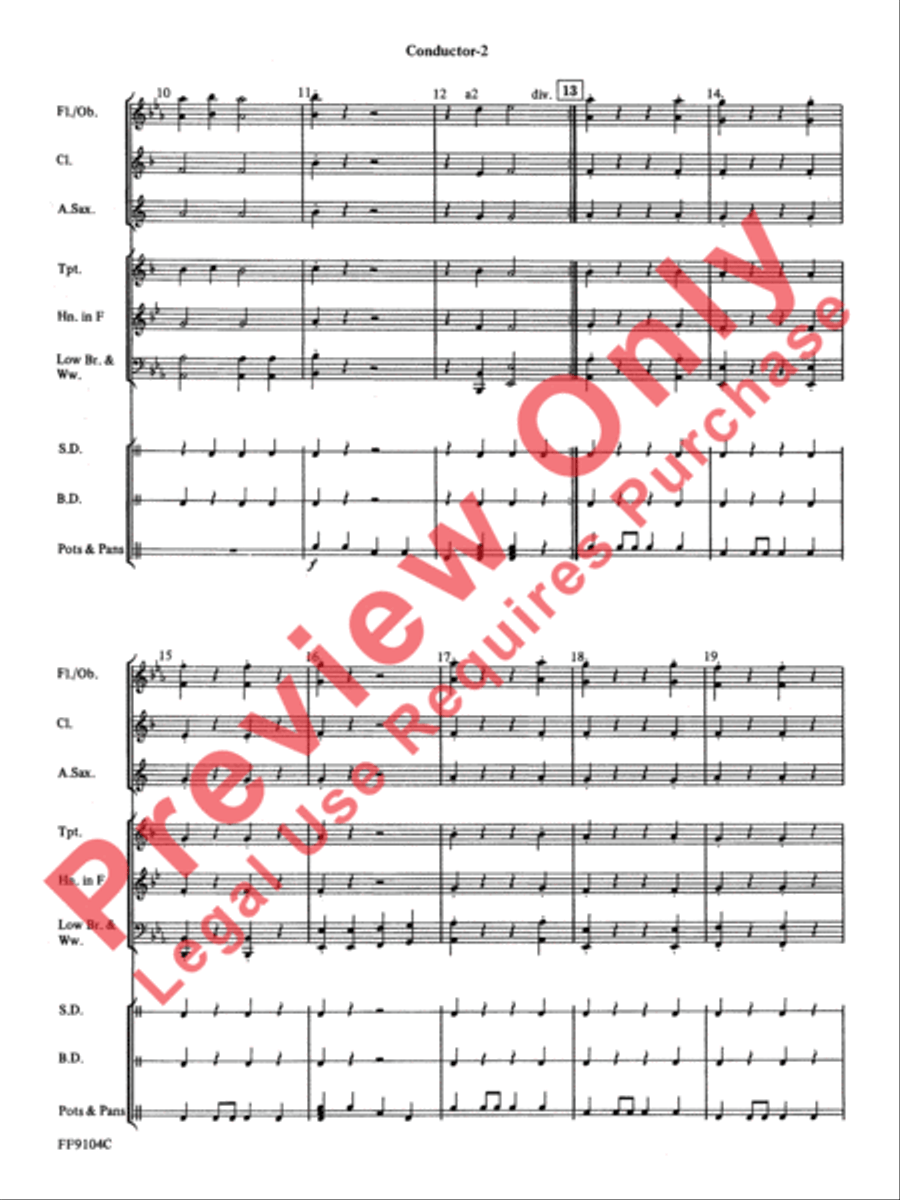Concerto for Pots and Pans Concert Band scores gallery preview page 5