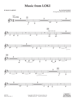 Music from "Loki" (arr. Michael Brown) - Bb Bass Clarinet