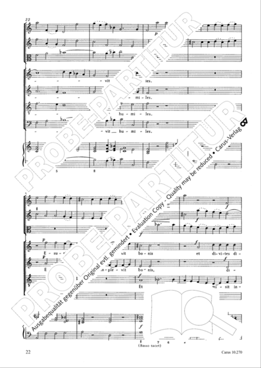 Magnificat in B flat major 4-Part scores gallery preview page 23