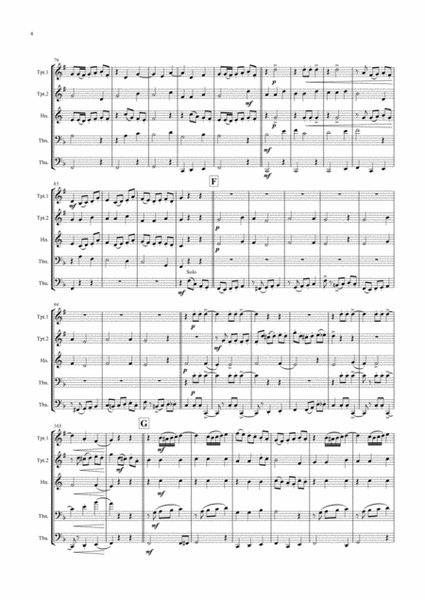German Spring Song Collection - 5 Concert Pieces - Brass Quintet image number null
