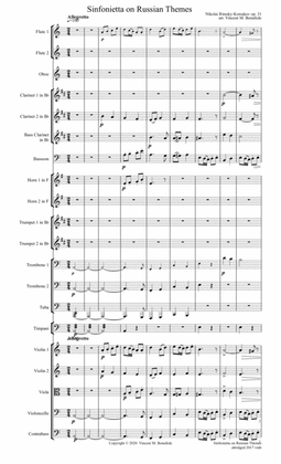 Sinfonietta on Russian Themes opus 31 by Rimsky-Korsakov for community orchestra
