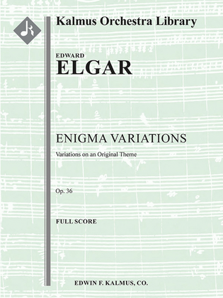 Book cover for Enigma Variations -- Variations on an Original Theme, Op. 36