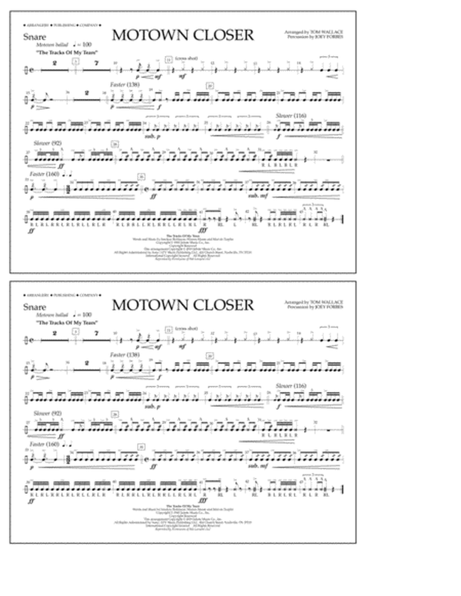 Motown Closer (arr. Tom Wallace) - Snare