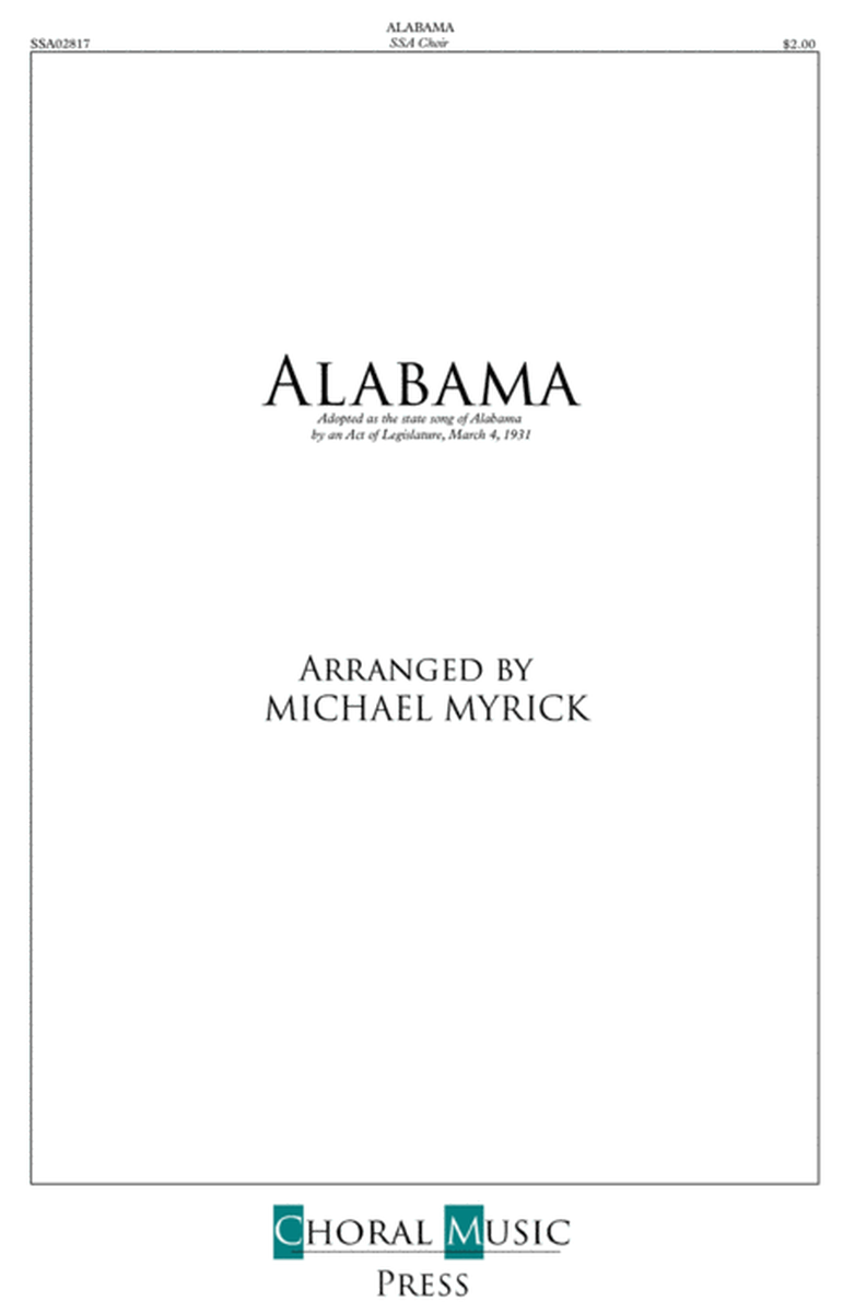 Alabama State Song - SSA image number null