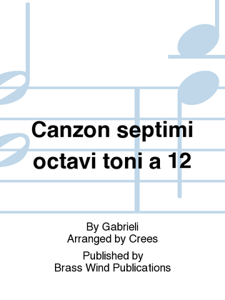 Book cover for Canzon septimi octavi toni a 12