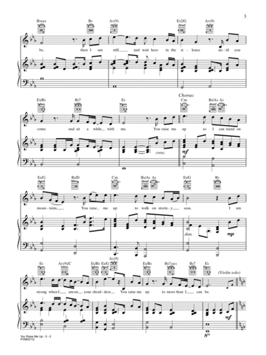 You Raise Me Up You Raise Me Up Piano, Vocal, Guitar scores gallery preview page 2
