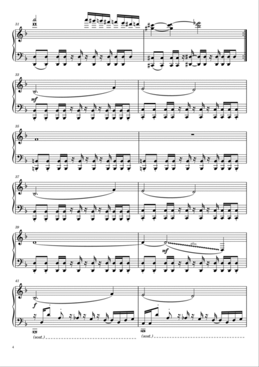 Megalovania Megalovania Piano Solo scores gallery preview page 4