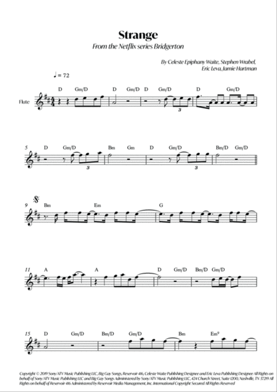 Strange Flute Solo scores gallery preview page 2