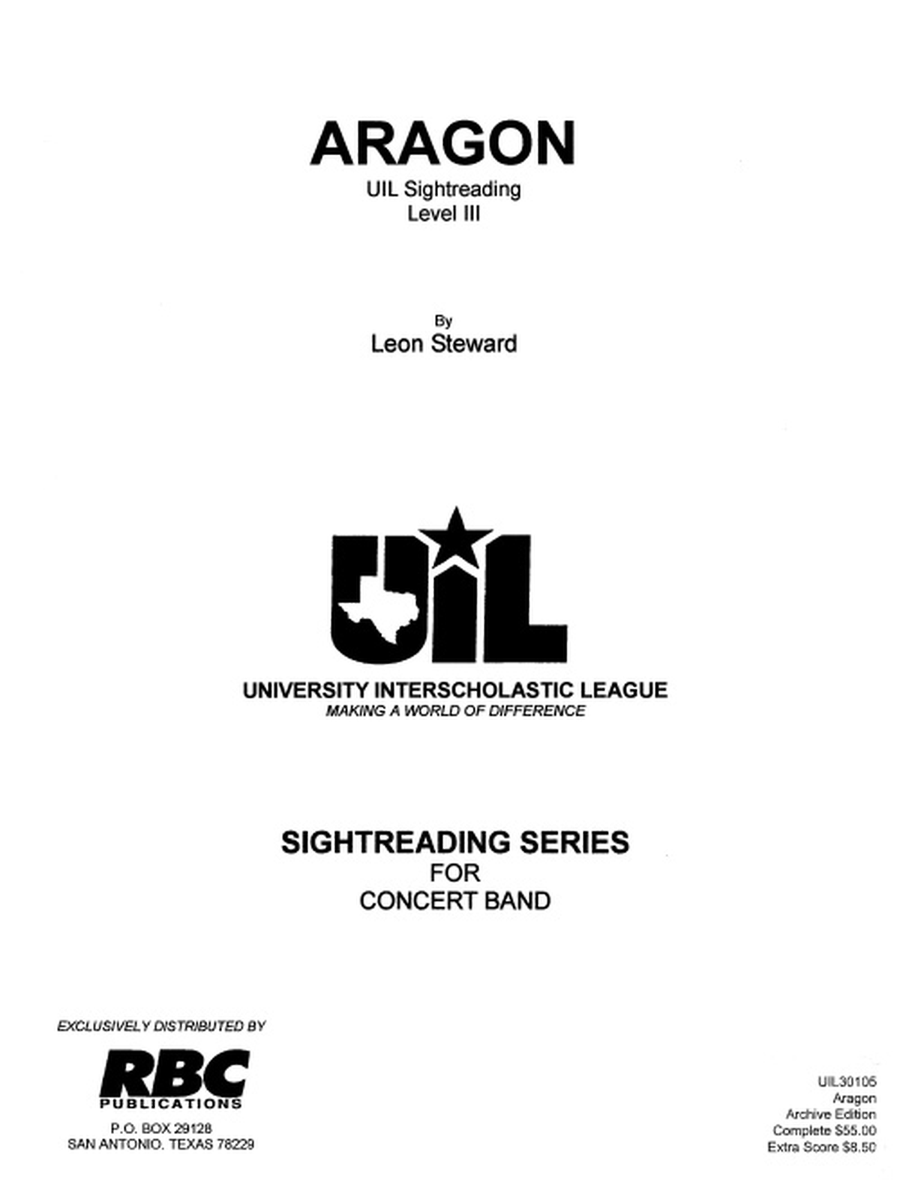 Aragon Concert Band scores gallery preview page 1