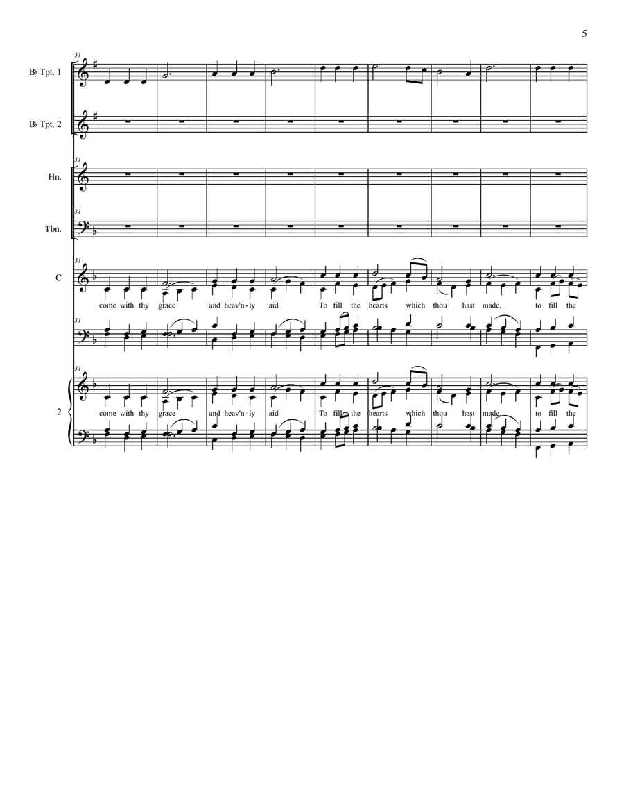 Come Holy Ghost - Lambillotte - Hymn Concertante 4-Part scores gallery preview page 5