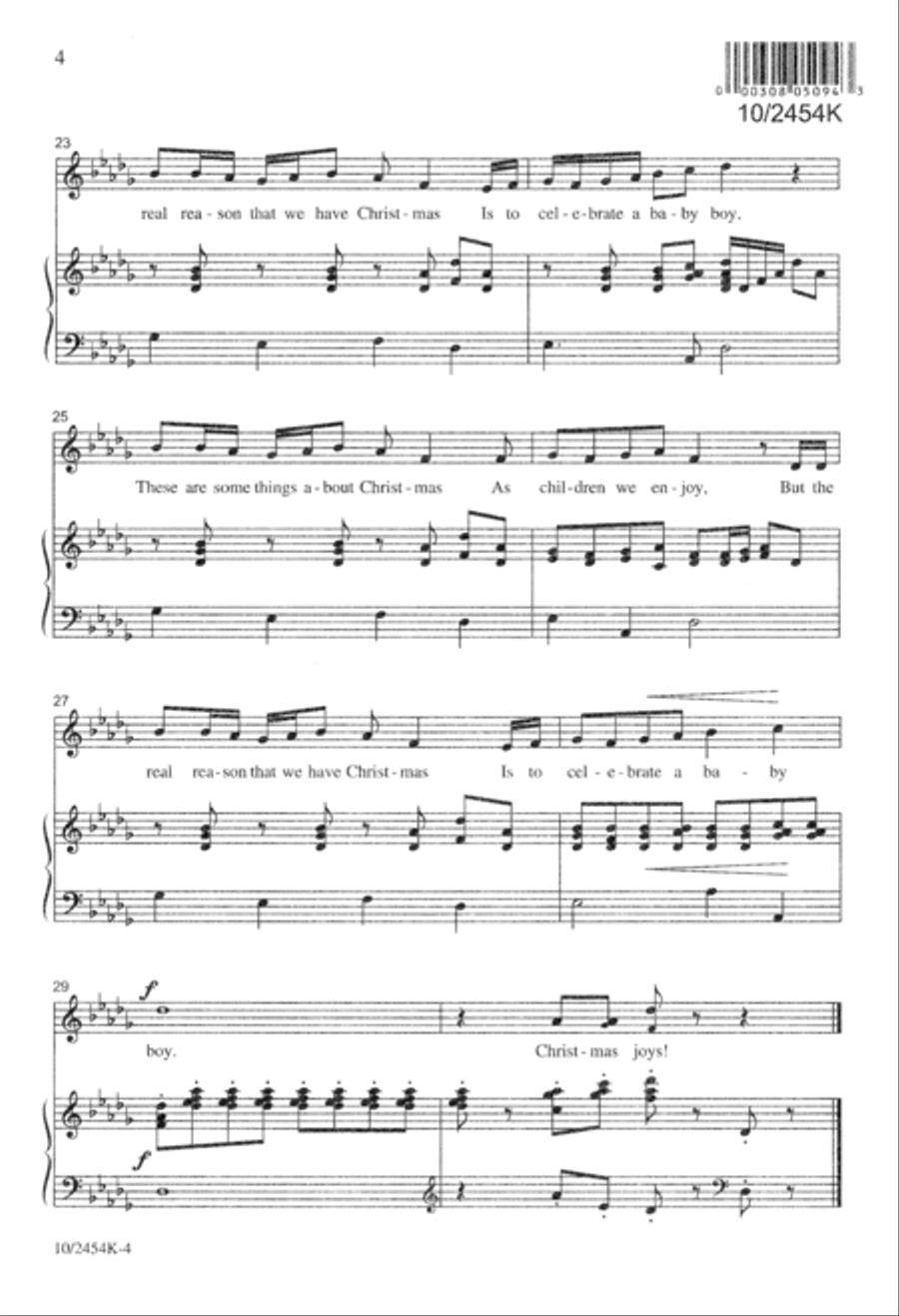 Christmas Joys Unison Choir scores gallery preview page 4