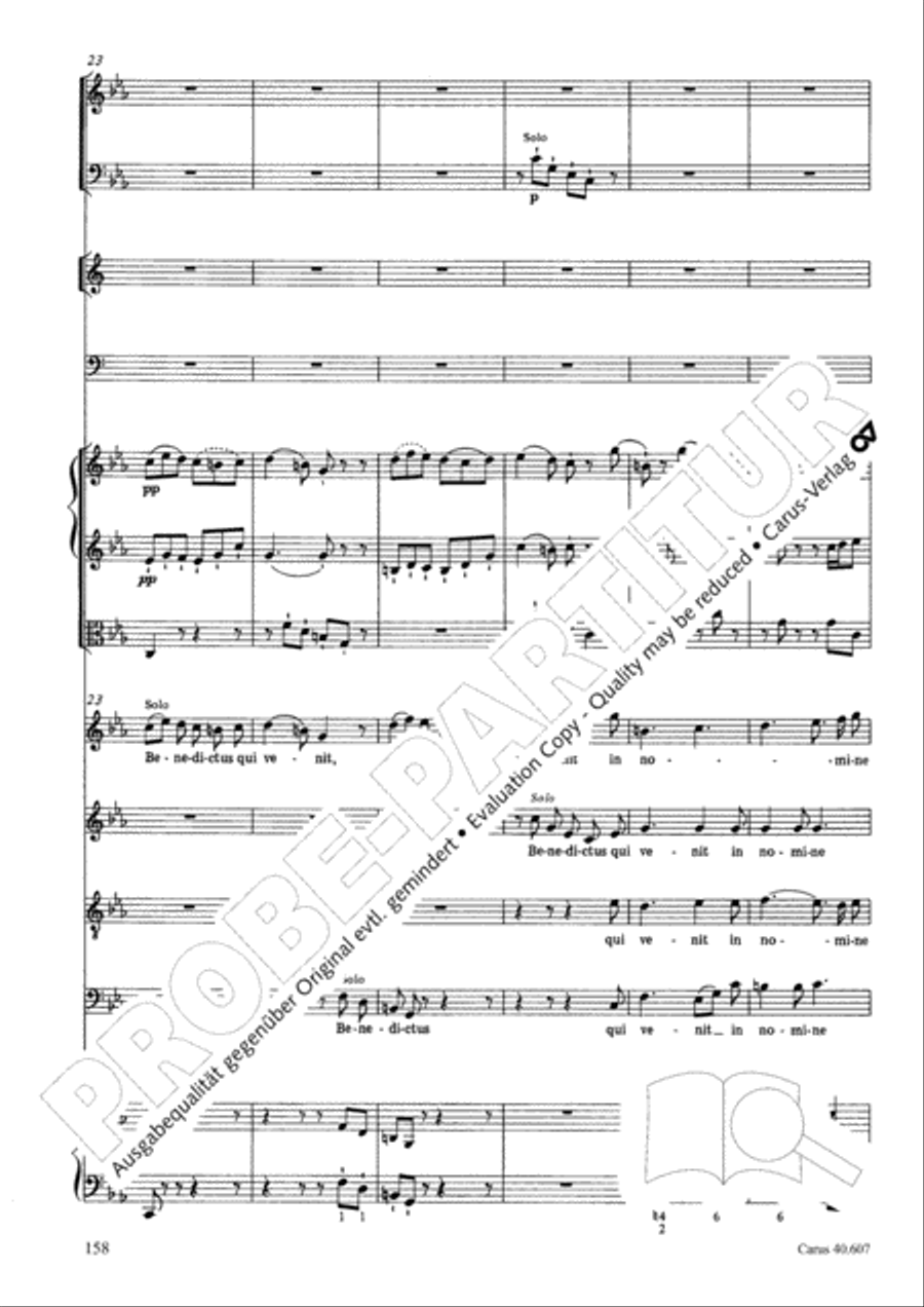 Mass in time of war (Missa in tempore belli) 4-Part scores gallery preview page 167