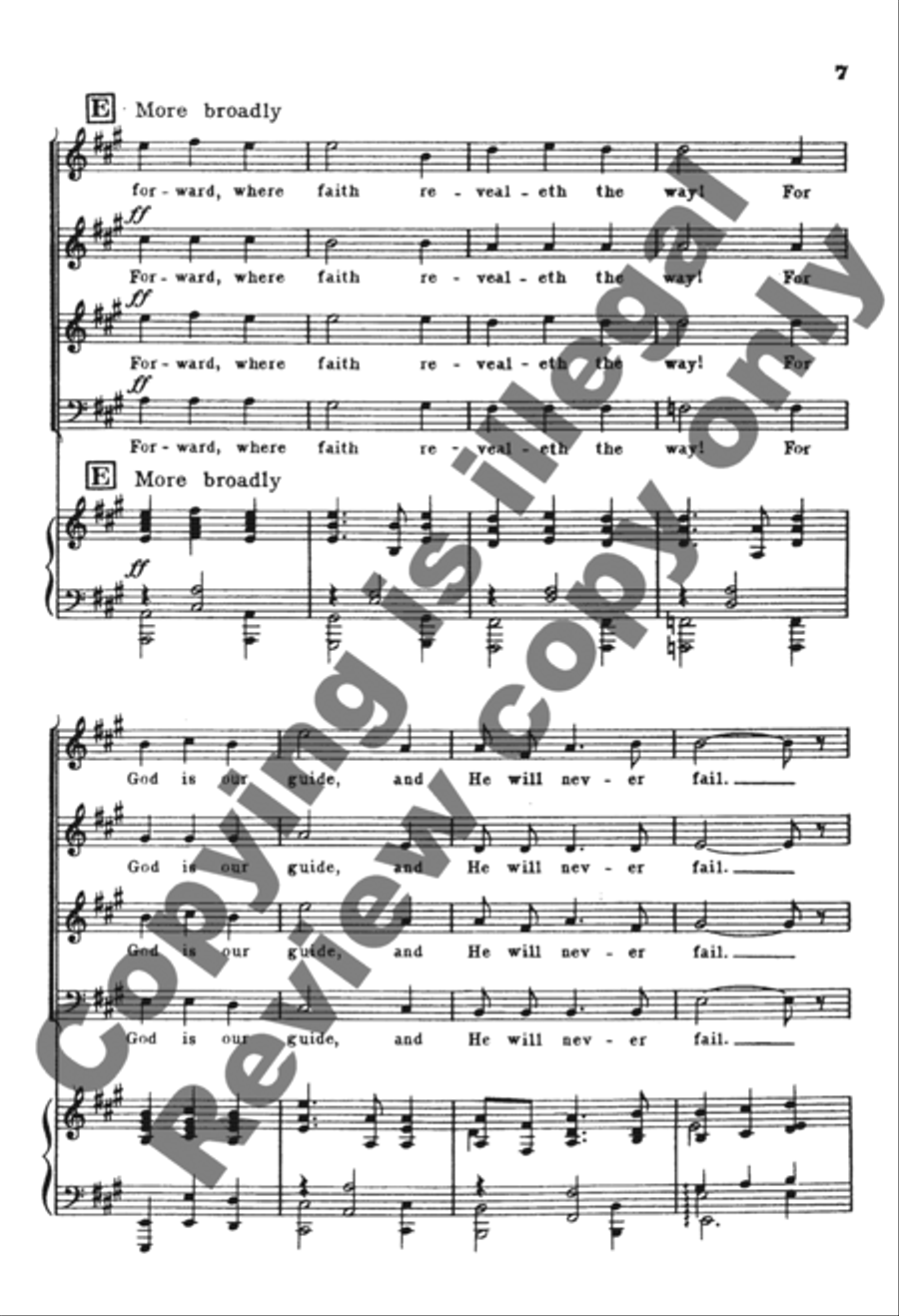 Onward, Ye Peoples! 4-Part scores gallery preview page 17