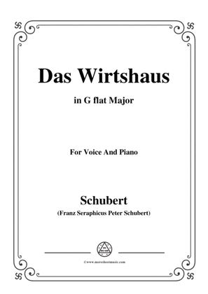 Schubert-Das Wirtshaus,in G flat Major,Op.89,No.21,for Voice and Piano