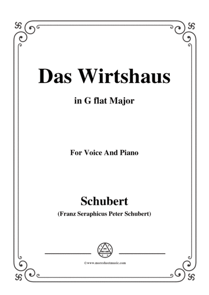 Schubert-Das Wirtshaus,in G flat Major,Op.89,No.21,for Voice and Piano image number null