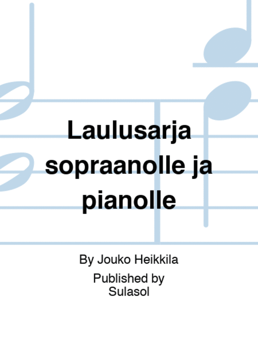 Laulusarja sopraanolle ja pianolle Voice Solo scores gallery preview page 1