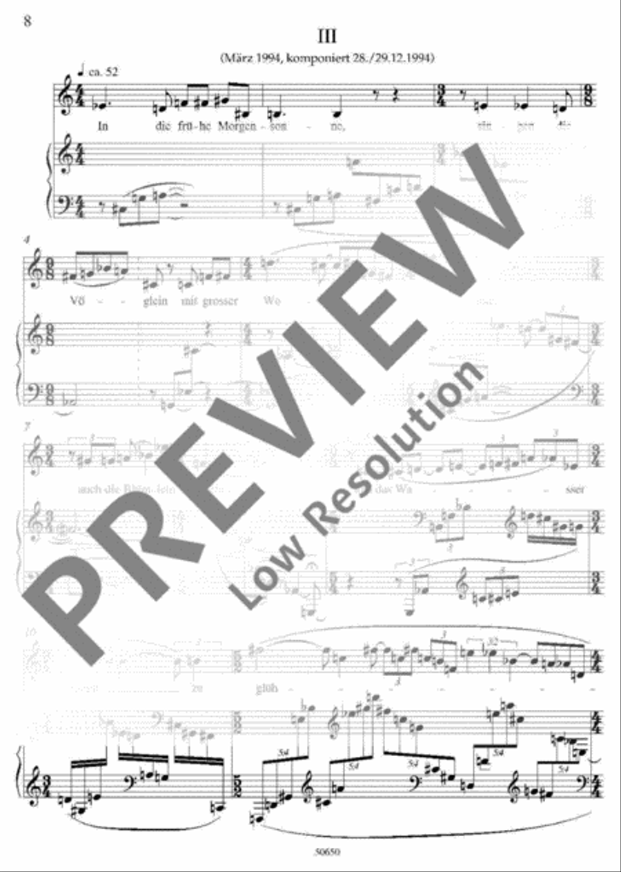 5 Mileva-Lieder Voice Solo scores gallery preview page 9