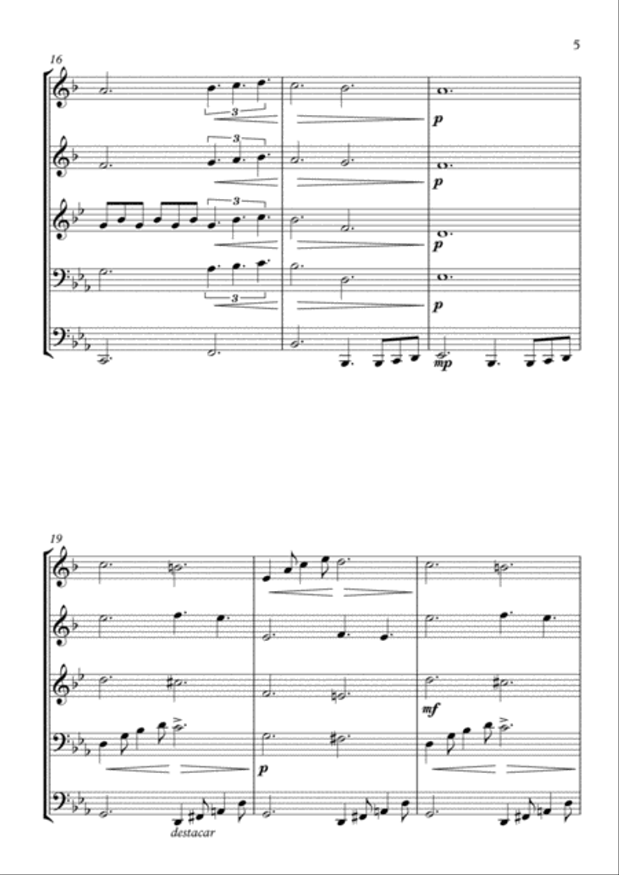 Can't Help Falling In Love Brass Ensemble scores gallery preview page 5