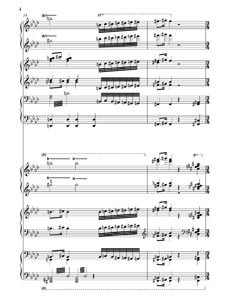 Hexameron for 6 pianists Small Ensemble scores gallery preview page 6